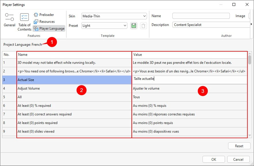 Customize the Language of the HTML5 Player