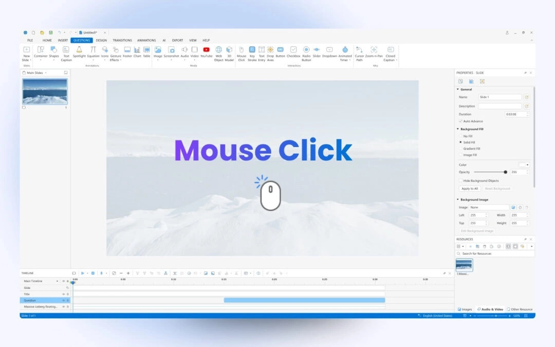 How to Work with Mouse Click Objects in ActivePresenter 10
