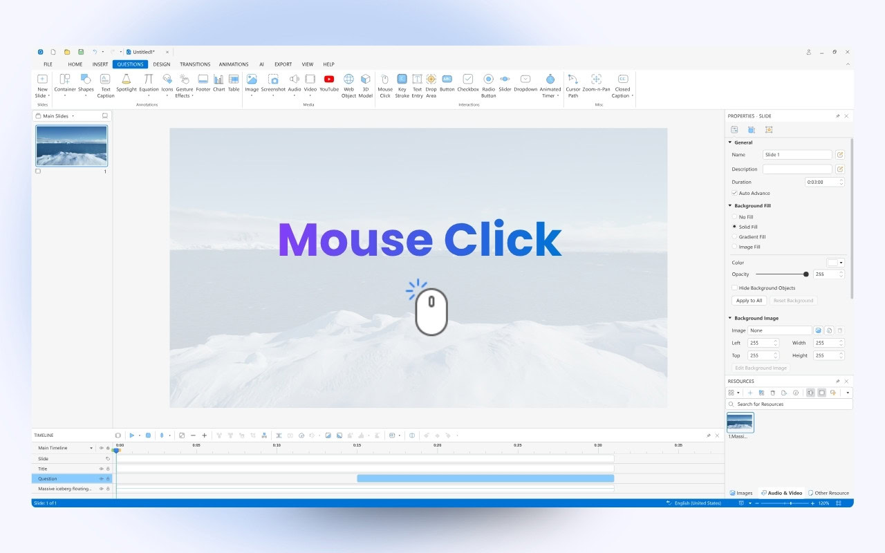 How to Work with Mouse Click Objects in ActivePresenter 10