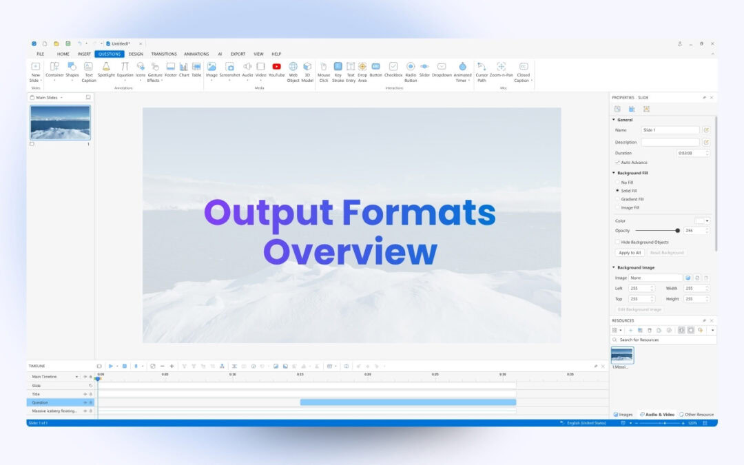 ActivePresenter 10 Output Formats Overview