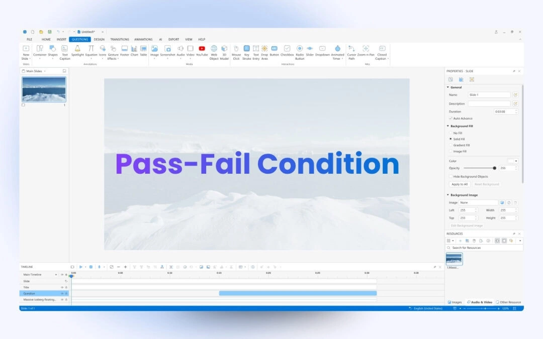 How to Set Pass/Fail Conditions for a Test in ActivePresenter 10