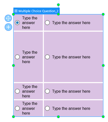 question container layout grid