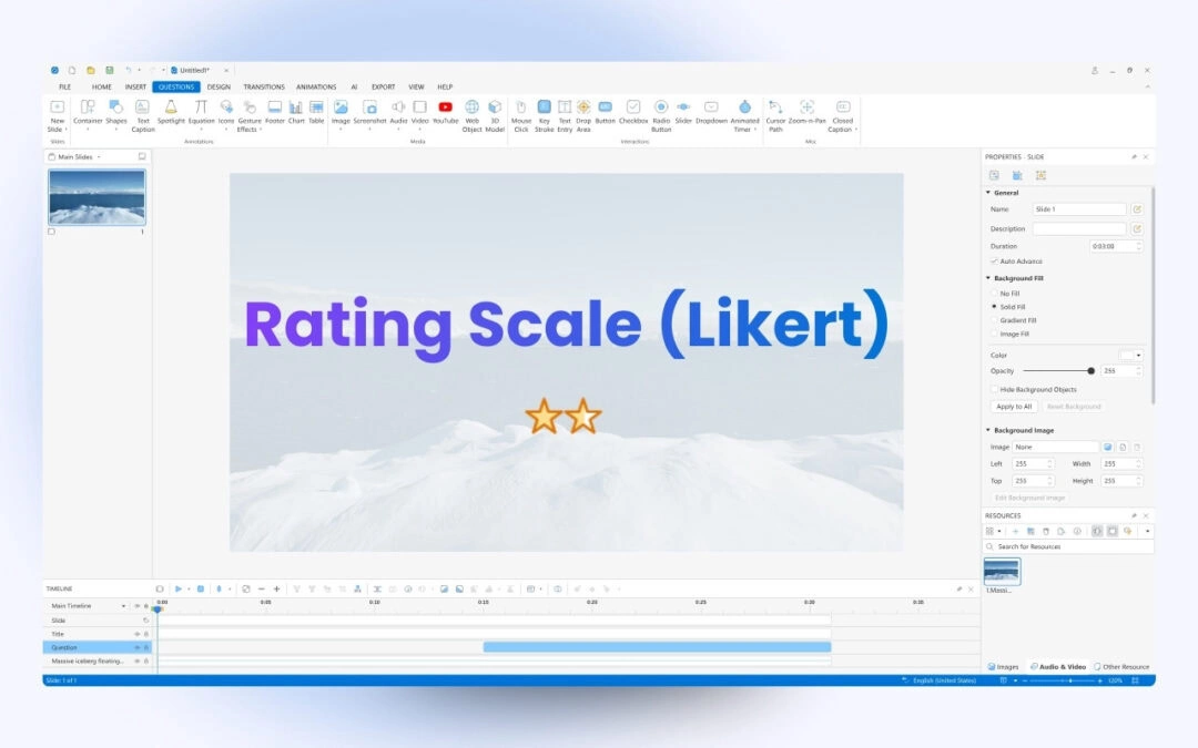 How to Create a Likert Scale Survey in ActivePresenter 10