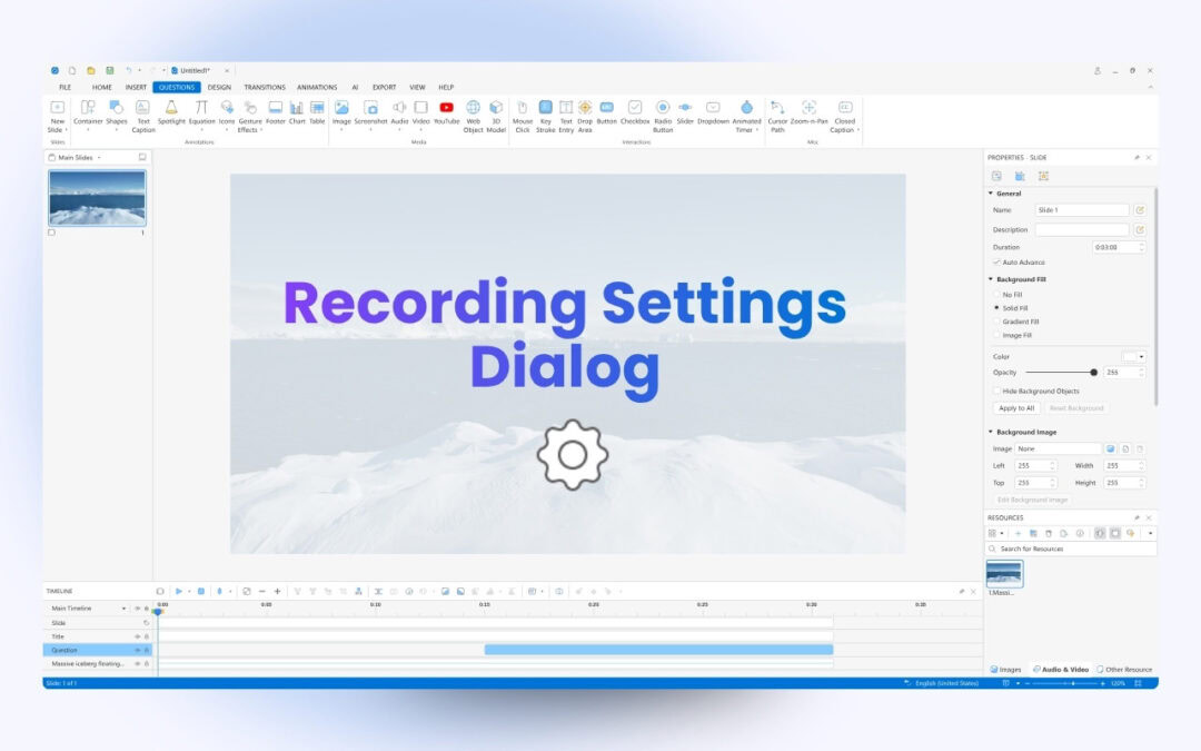 How to Work with Recording Settings Dialog in ActivePresenter 10