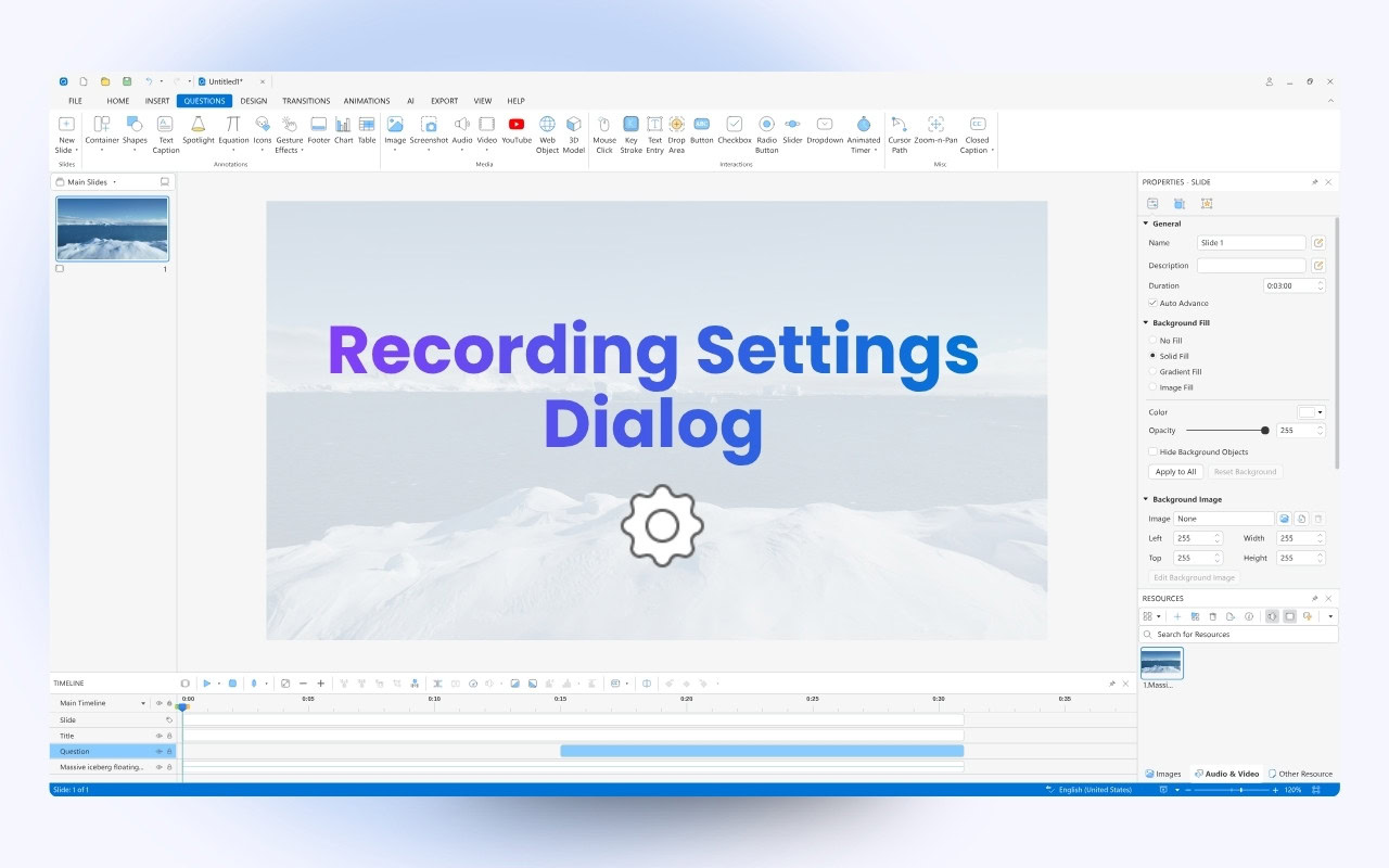 How to Work with Recording Settings Dialog in ActivePresenter 10