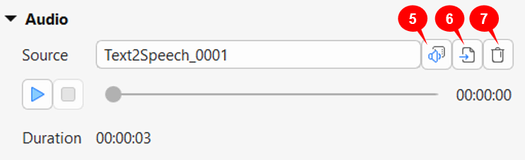 remove generated audio from the object