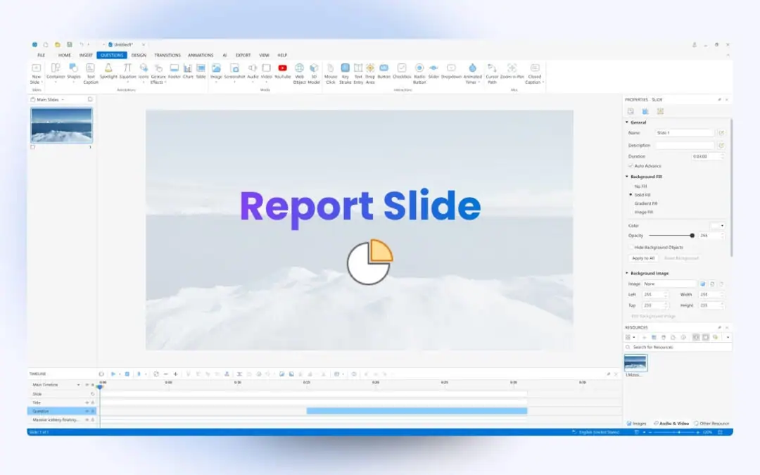 How to Use Report Slide in ActivePresenter 10