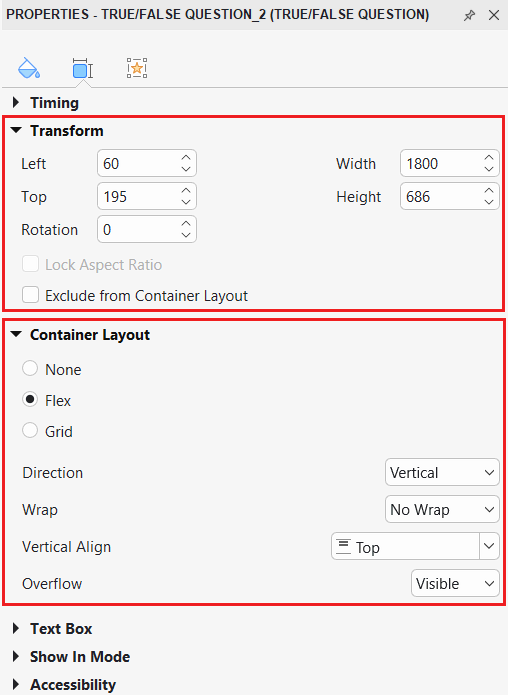 resize and reposition