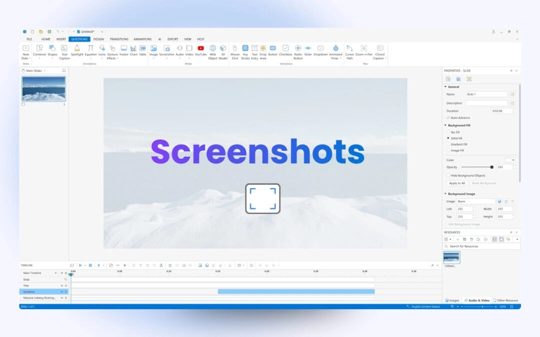 How to Take Screenshots in ActivePresenter 10