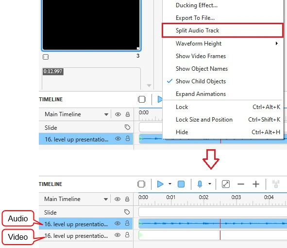 separate audio from video