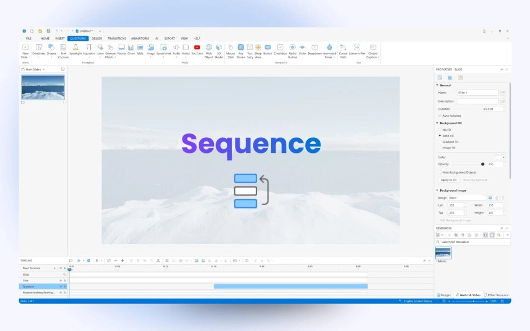 How to Create Sequence Questions in ActivePresenter 10