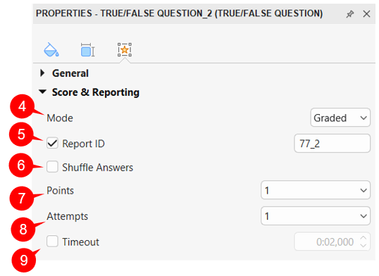 set score and report