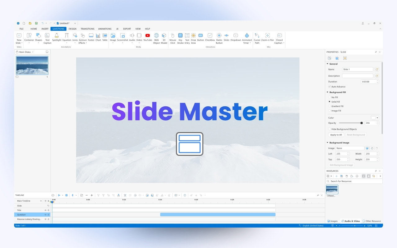 How to Work with Slide Master in ActivePresenter 10