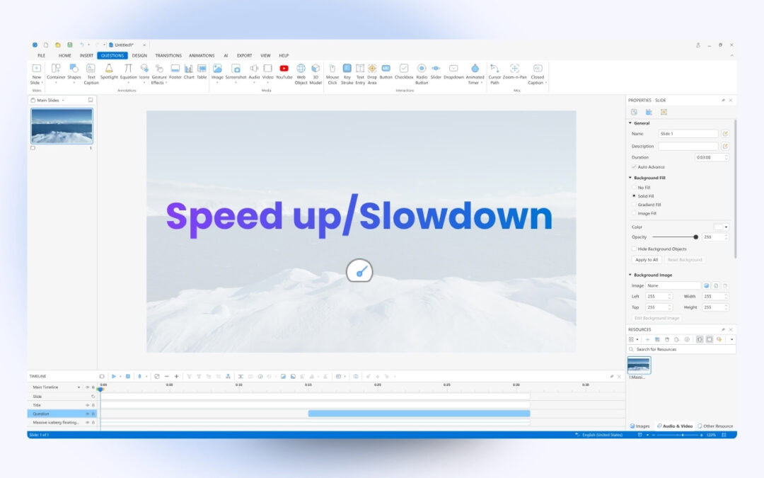 How to Speed Up/Slow Down Videos in ActivePresenter 10