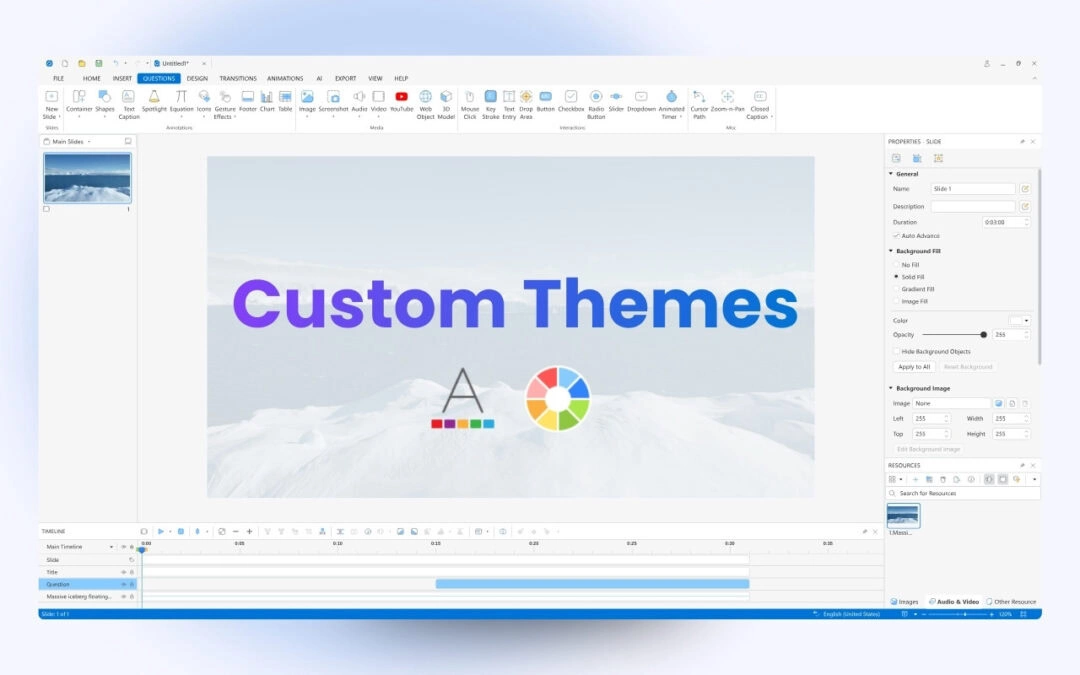 How to Save and Use Custom Themes in ActivePresenter 10