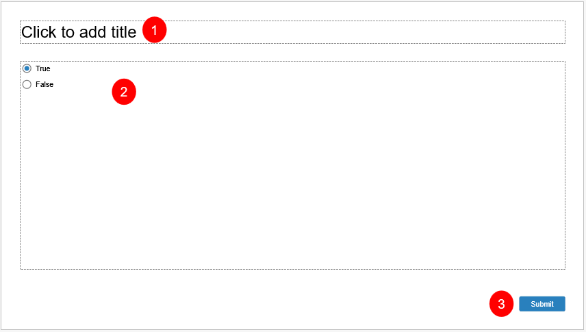 true false quiz in ActivePresenter