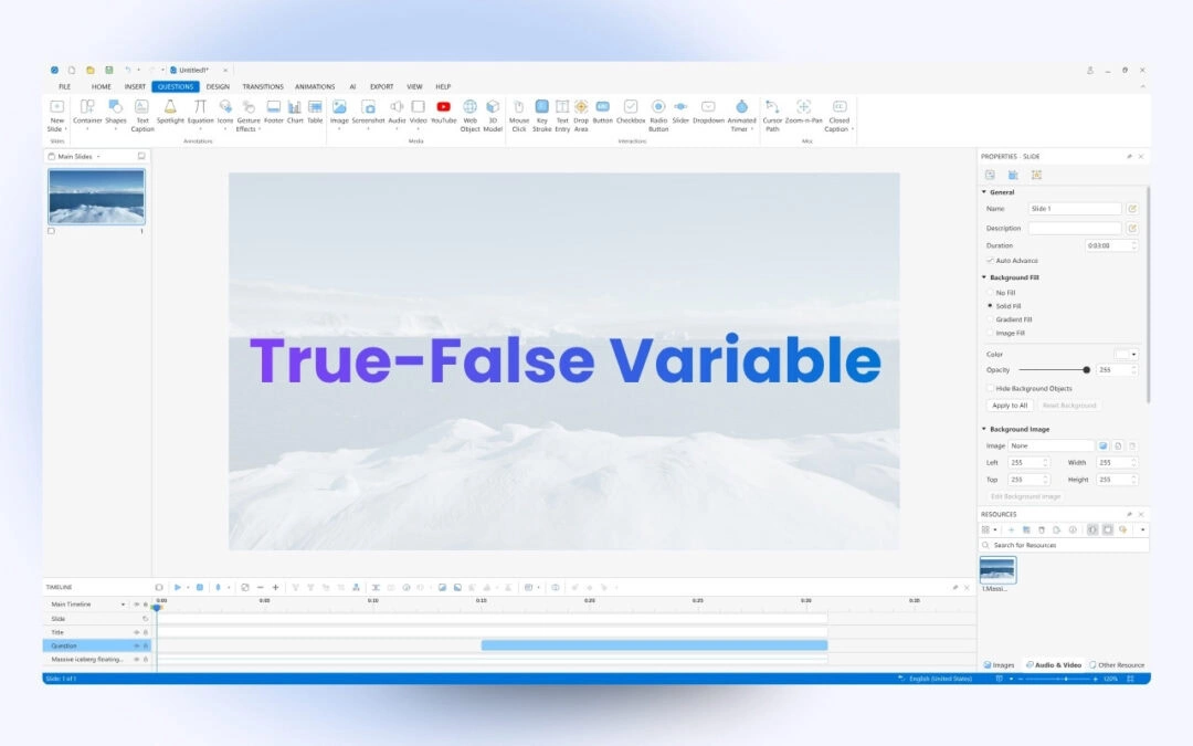 How to Make Toggle Button Using True/False Variable with ActivePresenter 10