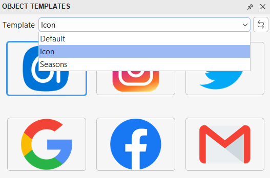 view all the object templates
