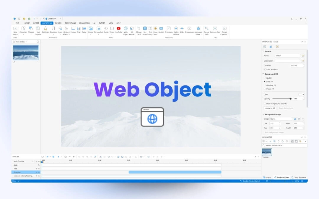 How to Insert Web Objects in ActivePresenter 10