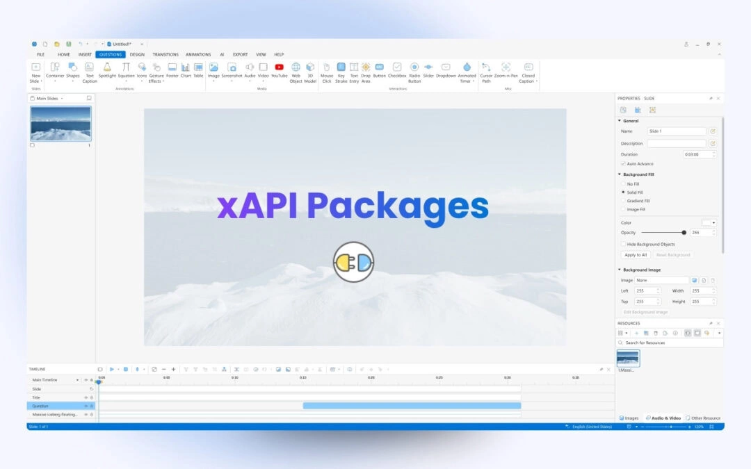 Export Projects as xAPI Packages in ActivePresenter 10