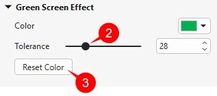 Apply green screen effect for videos