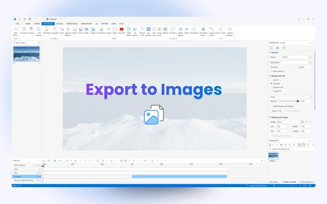 How to Export Project to Images in ActivePresenter 10