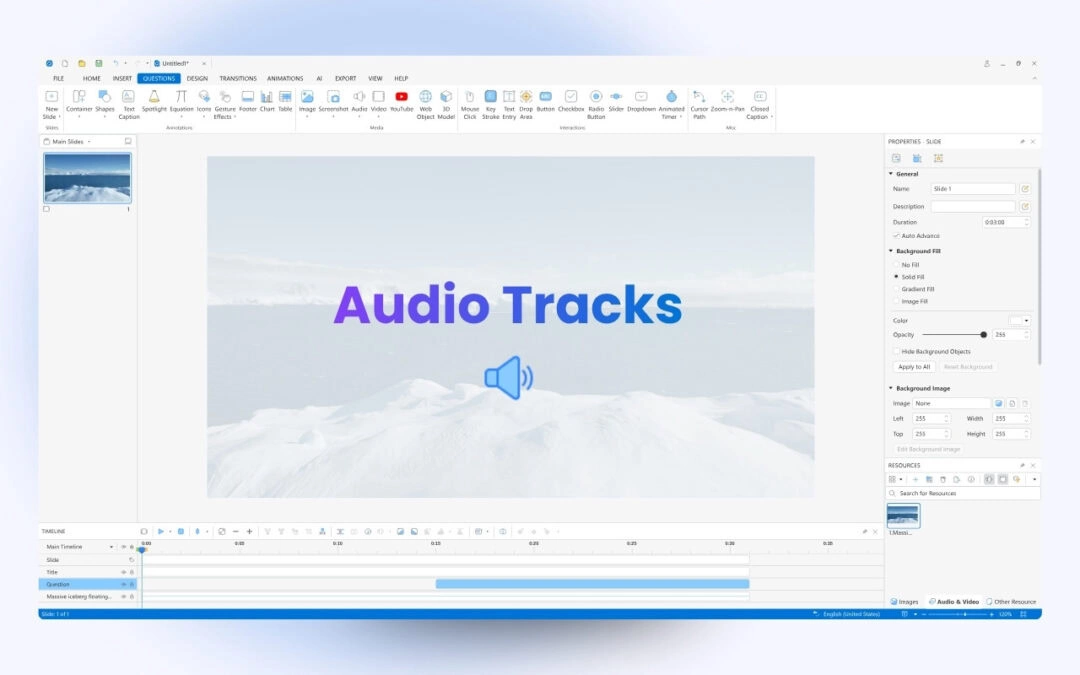 How to Insert Audio Tracks into ActivePresenter 10