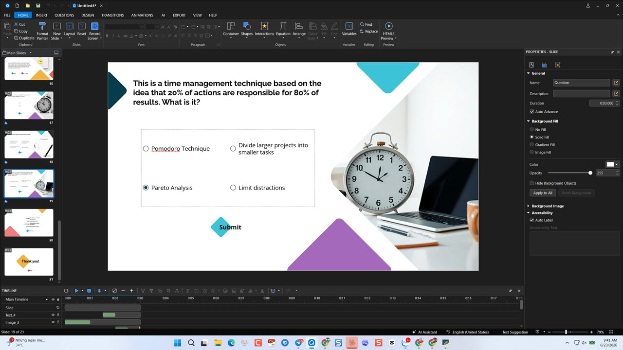 ActivePresenter-training-software-editing-timeline
