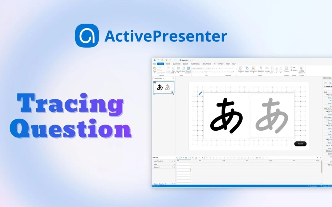 How to Add Tracing Interaction & Question in ActivePresenter