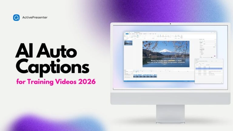 AI auto caption for training videos