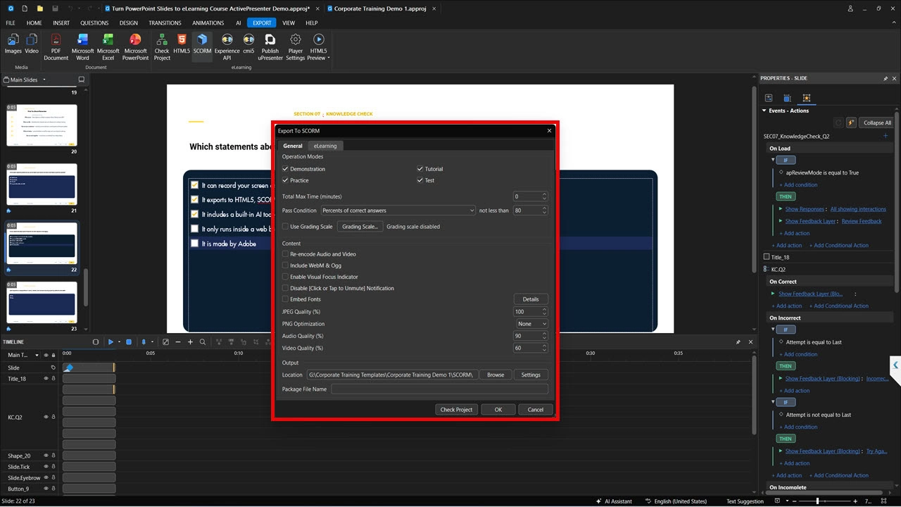 activepresenter-scorm-export-settings