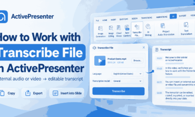 Transcribe File in ActivePresenter