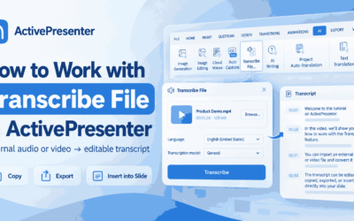 How to Work with Transcribe File in ActivePresenter